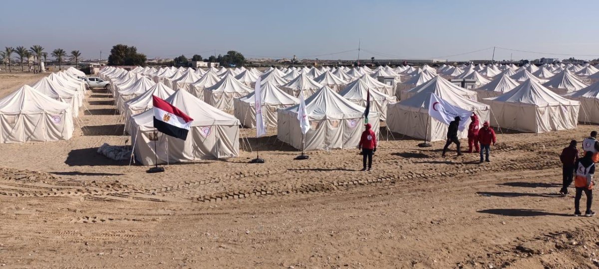 The Egyptian Committee Builds Integrated Camps to Shelter Displaced Families Inside the Gaza Strip