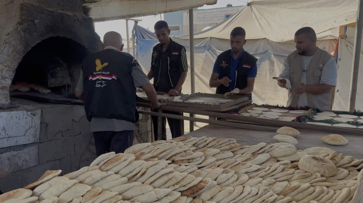 The Egyptian Committee Distributes Ten Million Loaves of Bread Across Gaza