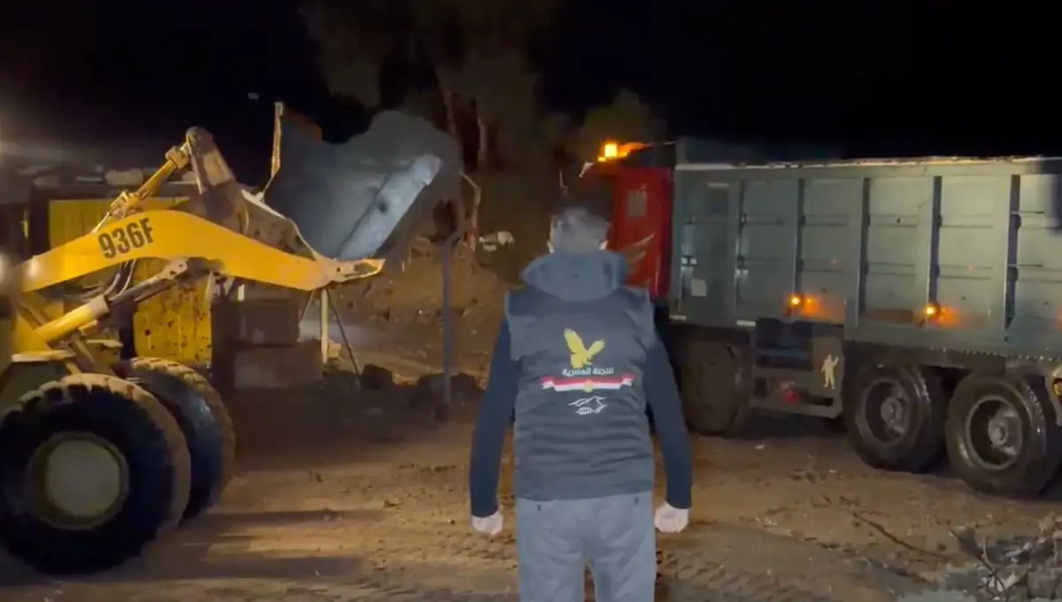 On the Frontlines: A Day with Egyptian Committee Teams Amid Adverse Weather Conditions in Gaza