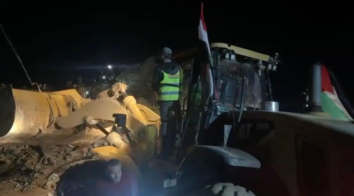 Woman and Child Rescued Alive from Collapsed Home in Northern Gaza