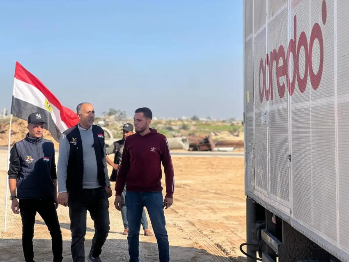 Egyptian Committee and Ooredoo Complete Telecom Relay Tower Beside Egyptian Shelter in Netzarim