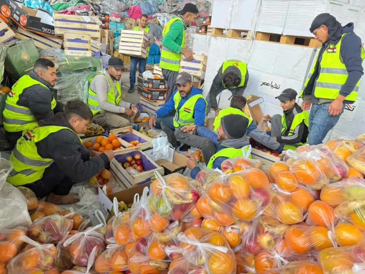 The Egyptian Committee Distributes Fresh Fruits to Residents of Al-Maqousi Camp (12 and 13)