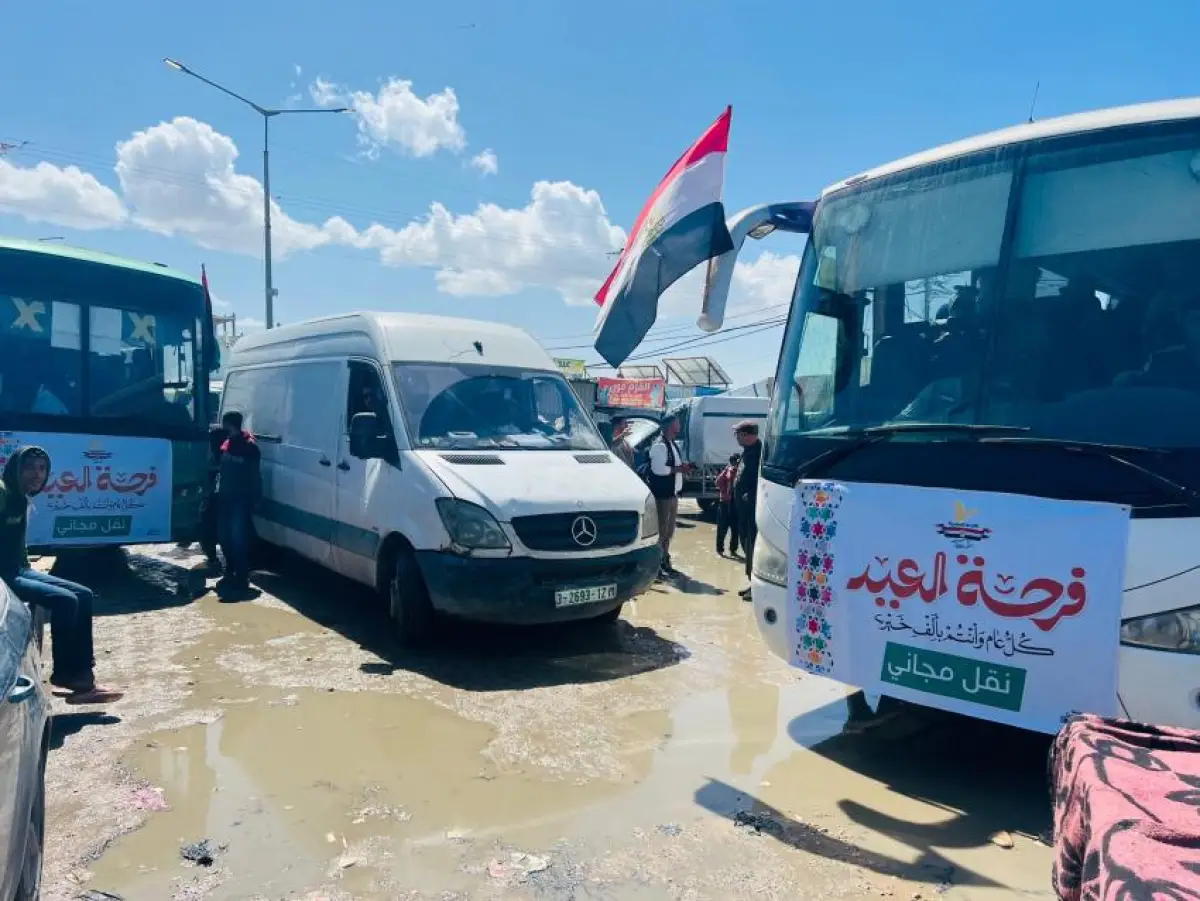 حملة "فرحة العيد" لنقل الأهالي بين المناطق قطاع غزة