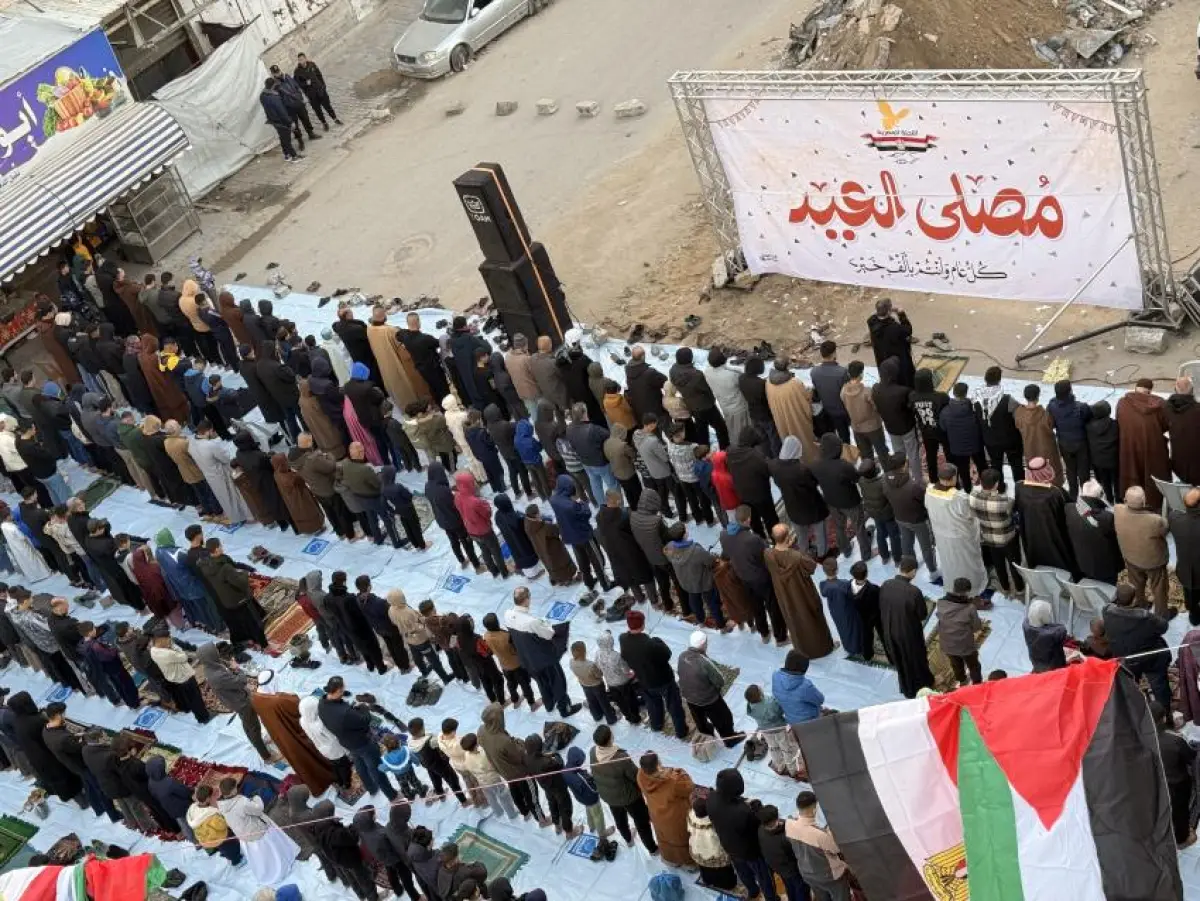 The Egyptian Committee is holding Eid prayers in the Gaza Strip