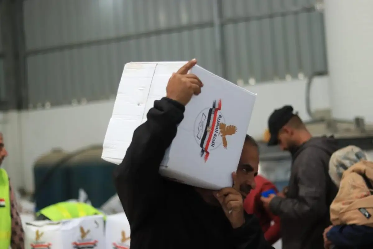 توزيع طرود غذائية بالتعاون مع المطبخ العالمي