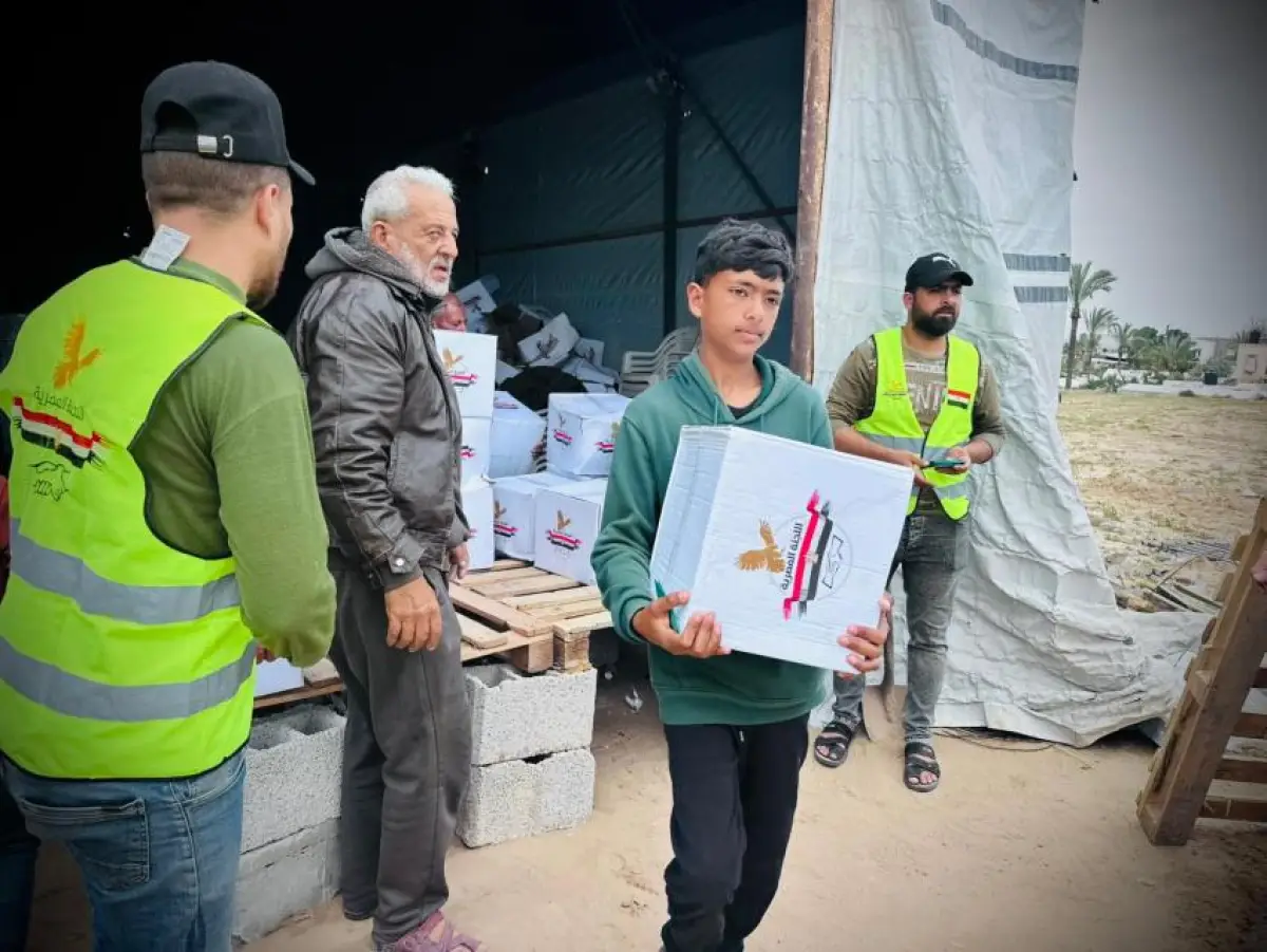 اللجنة المصرية تبدأ حملة توزيع الطرود الغذائية في محافظة خانيونس